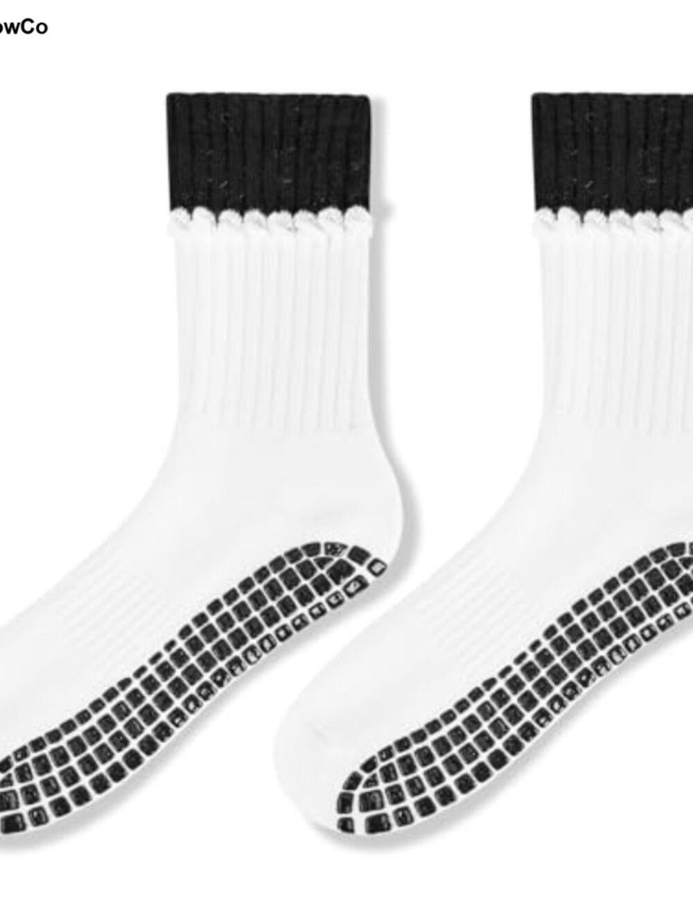 Non Slip Pilates Grip Socks Women Cotton Blend Yoga Barre Dance Ankle